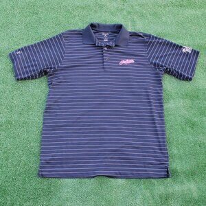 ⚾🍺Antigua MLB Cleveland Indians Budweiser striped Polo